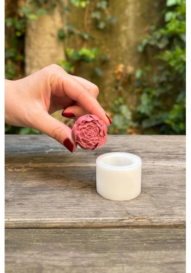 Top Şakayık Tekli Silikon Mum Kalıbı