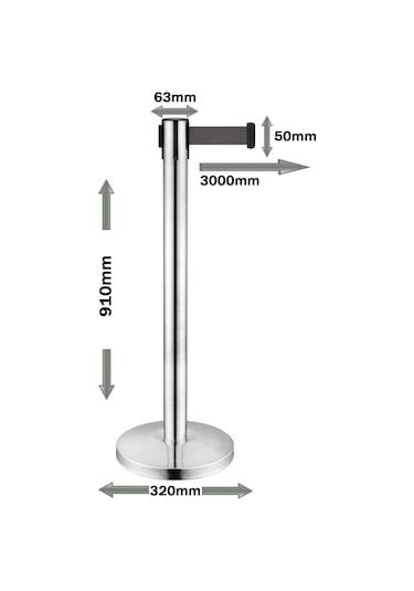 Şerit Bariyer 2 Adet Şeritli Bant Bariyer Yönlendirme Bariyeri