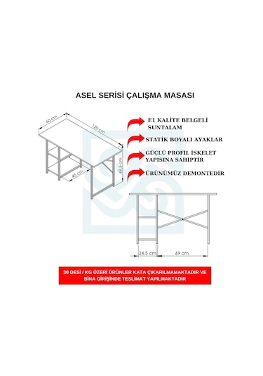 Asel Serisi 60x120 Ahşap Desenli Çalışma Masası, Çok Amaçlı Masa Ahşap Asel Serisi 60x120 Ahşap Desenli Çalışma Masası, Çok Amaçlı Masa Ahşap