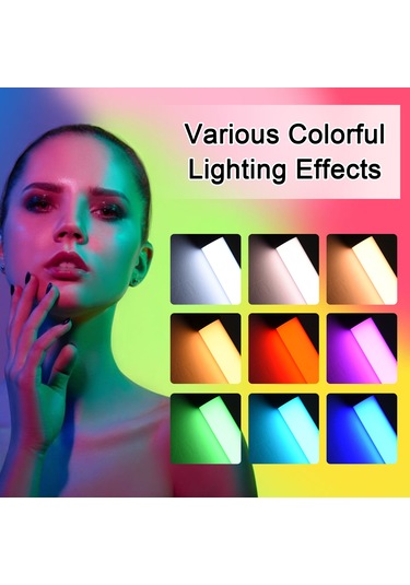 Andoer D3 Elde Taşınabilir Rgb Led Video Işık Tüpü Siyah Siyah