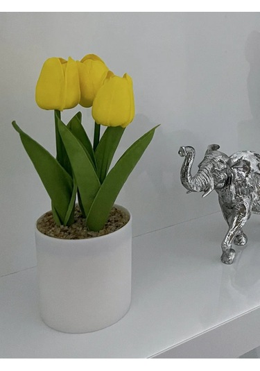 4fun Türkçe: Yapısal Silikon Laleler, Saksı İle Ev İçin 323825968 Gri