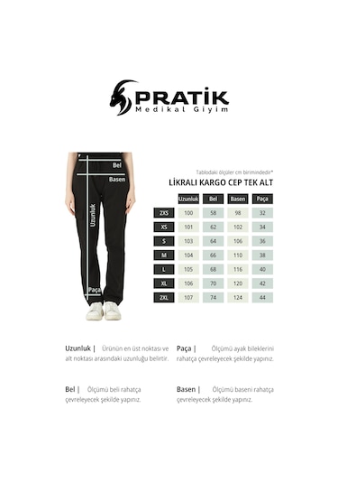 Vişne Likralı Kargo Cep Doktor Hemşire Forması Tek Alt Unisex