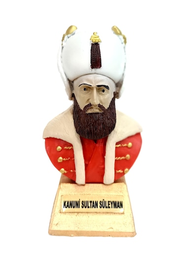 Kanuni Sultan Süleyman Biblo 15 X 7 Cm + 3 Hilalfet Bayrağı