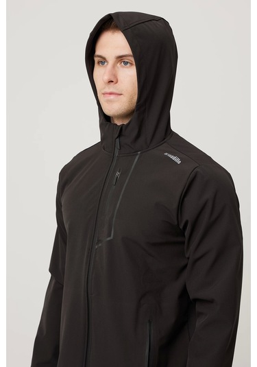 Campanula Softshell Mont - Su Ve Rüzgar Geçirmez, Nefes Alabilir, Outdoor Mont Siyah