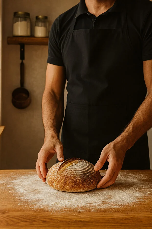 Gabardin Kumaş Mutfak Aşçı Önlüğü Master Chef Siyah
