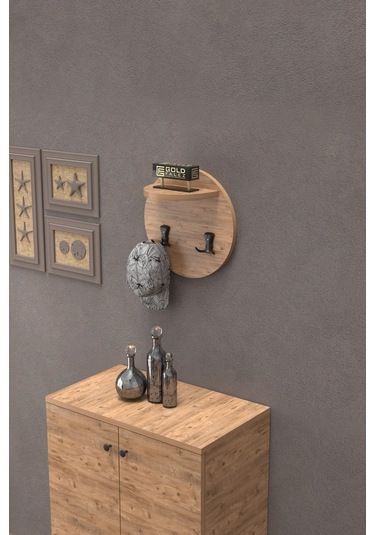 Askılık Duvar Elbise Askılığı Portmanto Üstü Çam Beyaz