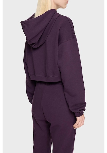 Les Benjamins Bayan Sweat Lb24fwessfuhd-303 Mor Mor