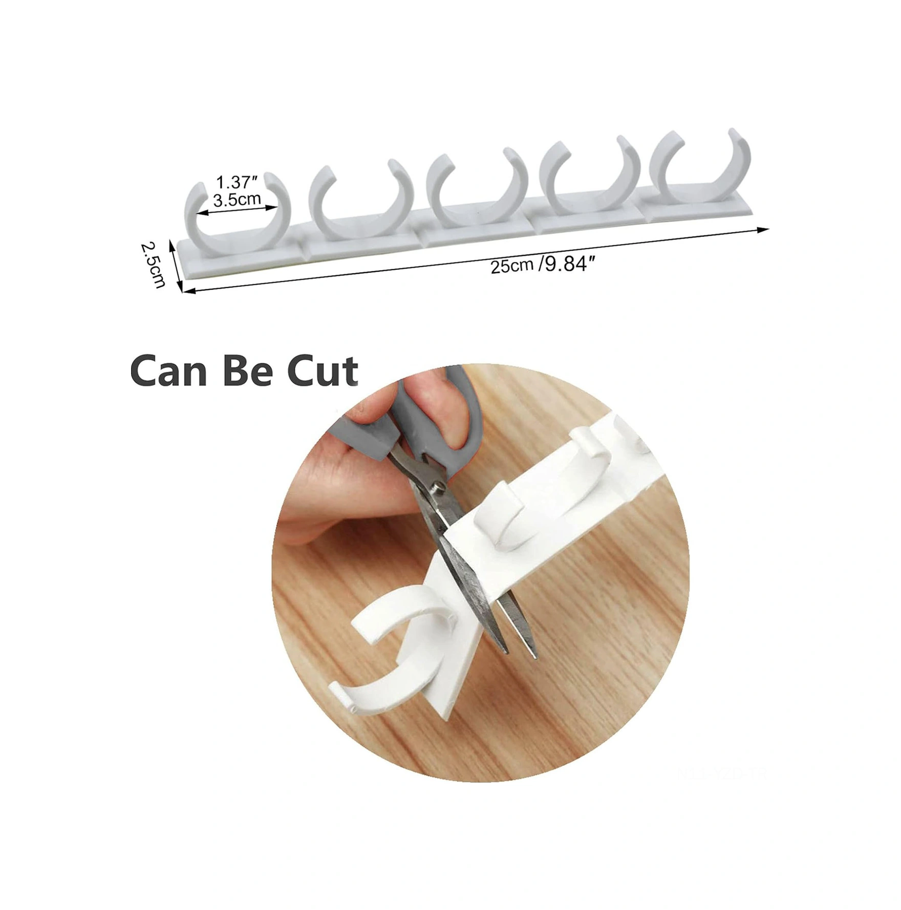 Yuntech01 8 Adet Beyaz Plastik Baharat Kutusu Rakımı - 5 Klipsli, Mutfak/banyo Düzenleyici, Uzunluk 25 Cm Beyaz