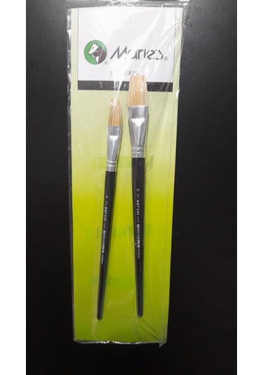 Maries Fırça Seti Sert Kıl Yağlı Boya İçin 18 Ve 24 Nolu Fırçalar