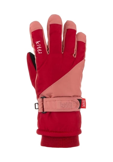 Kitti 422-10 Kız Çocuk Su Geçirmez Kar Kayak Eldiveni Pudra