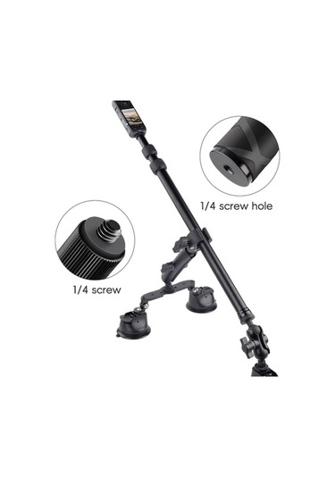 Prestigegoods Tek Ayaklı Araba Vantuz Montajlı Yengeç Kelepçeleri Siyah, Kullanışlı Montaj, Dayanıklı Malzemeler Siyah