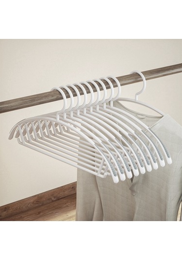 Xiaaokeji Kaymaz Elbise Askısı Dolap Düzenleyici Elbise Askıları Beyaz