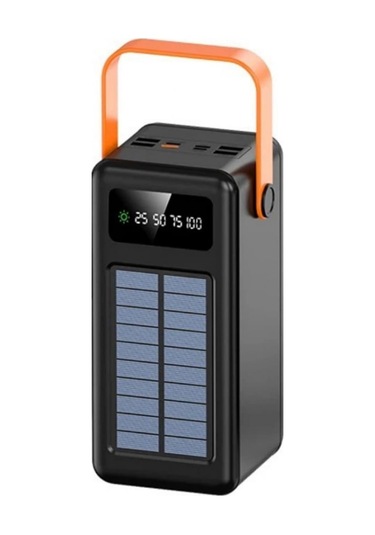 Polygold Pw-2080 80000 Mah Solar Powerbank Dahili 4 Kablolu Hızlı Şarj Cihazı Led Işıklı Dijital