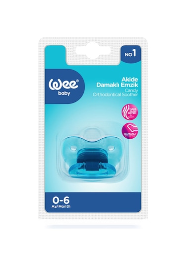 Wee Baby Akide Damaklı Emzik No:1 Mavi 0-6 Ay