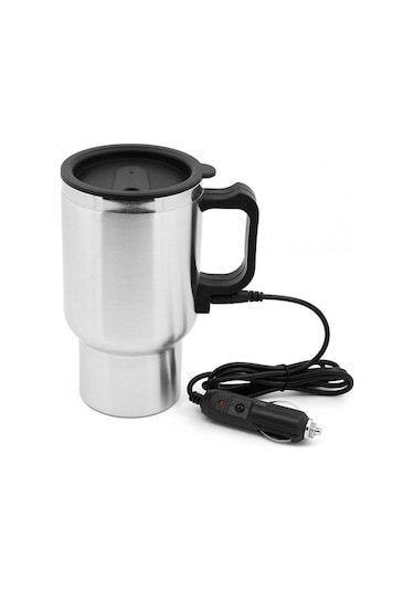 Didadodo Araba İçi Paslanmaz Çelik Su Isıtıcısı S - Araba Elektrikli Su Isıtıcısı Gümüş