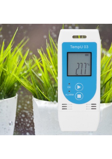 Xindoker Tempu03 Usb Sıcaklık Nem Kaydedici - Otomatik Ölçüm, 32000 Veri Noktası, Pdf/csv Rapor, Lcd Ekran, Ip54 Koruma