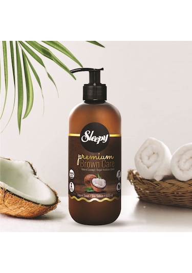 Sleepy Premium Brown Care Doğal Hindistan Cevizi Sıvı Sabun 500 ML