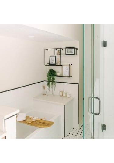 Raf Banyo Raf Modelleri Metal 3'Lü Banyo Rafı Siyah