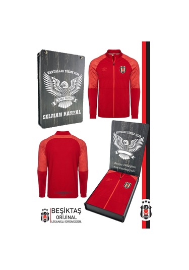 Beşiktaş Fermuarlı Dik Yaka Sweat Kişiye Özel Kutulu 001