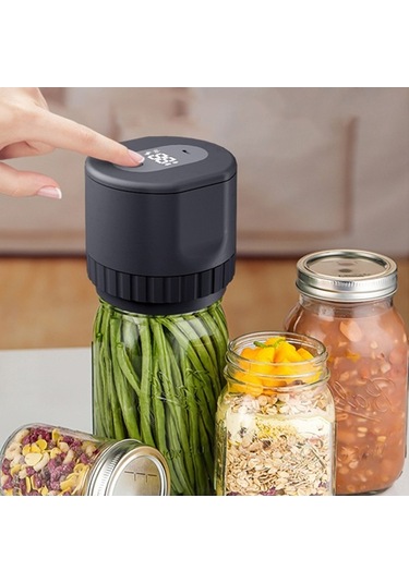 Didadodo Elektrikli Vakumlu Kavanoz Mühürleme Makinesi - Taşınabilir Şarjlı Gıda Saklama Cihazı Beyaz Beyaz