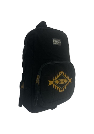 Kaliteli Mini Vintage Salaş Disayn Günlük Sırt Gezi Çantası 19 Cm X 34 Cm Siyah