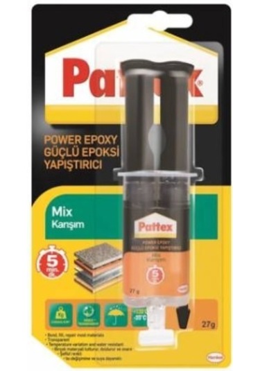 Pattex Henkel Power Epoxy Mix Şeffaf Yapıştırıcı 27G