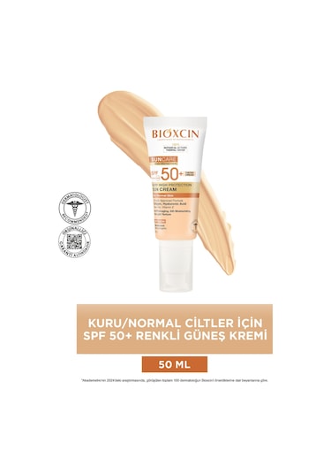 Bioxcin Sun Care Kuru Ciltler Için Güneş Kremi Spf 50 50 ml - Renkli