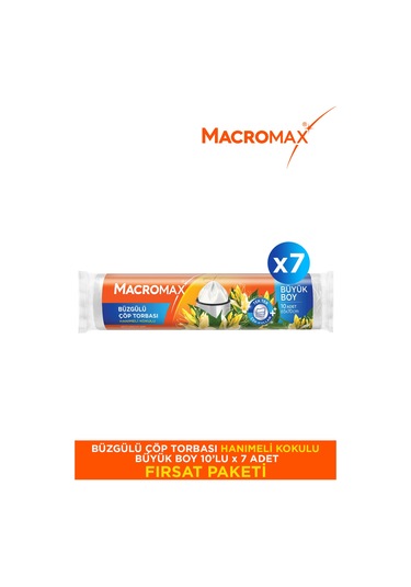 Büzgülü Hanımeli Çöp Torbası Büyük Boy - 10'lu X 7