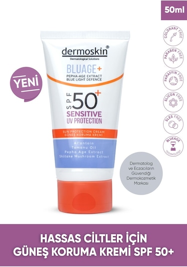 Dermoskin Blueage Sensitive Uv Protection Güneş Kremi SPF50+ 30 ML