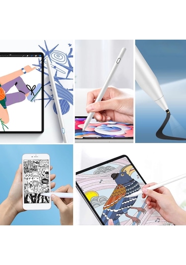 Evrensel Tablet Ve Dokunmatik Telefonlarla Uyumlu Hassas Çizim Ve Tasarım Kalemi Çok Renkli