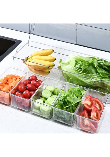 Leasetake Kaplı Buzlu Soğuk Sos Tepsisi, Kapaklı Sos Sunucusu, Bar Aksesuarları İçin Servis Tepsisi Şeffaf