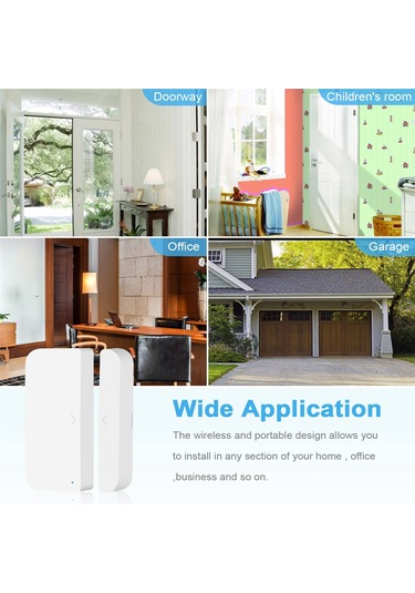 Anjiexun Tuya Wifi Akıllı Kapı Sensörü Anahtarı Kolu Pencere Alarmı