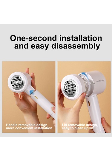 Monyee Ev İçin Elden Usb Şarjlı İki Fonksiyonlu Kumaş Telli Ve Tüy Temizleyici - Hızlı Kaldırma, Ergonomik Tasarım Beyaz