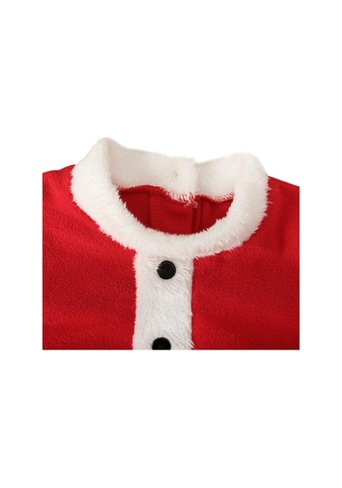 Noel Noel Baba Kostümleri Peluş Pamuk Romper Tulum Noel Şapka Bebek Giysileri İle 0-24 Ay İçin Çok Renkli