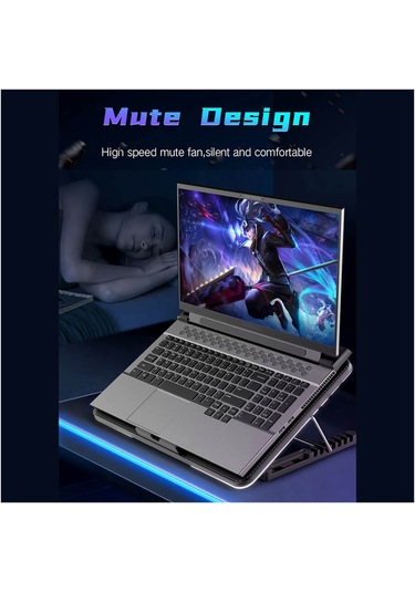 Coolcold F5 Oyuncu Notebook Soğutucu Stand 6 Fan Yükseklik Ayarlı