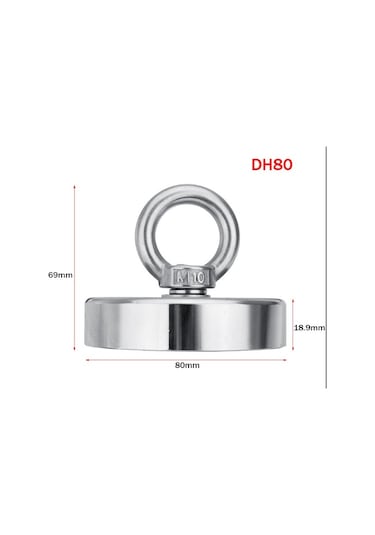 Magnet Fishing, Halatlı Güçlü Neodyum Mıknatıs Balıkçılığı Seti 48Mm