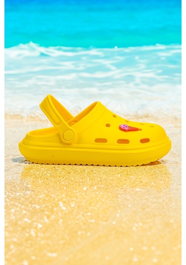 Kiko Kids Eva Plaj Havuz Okul Kreş Kız Çocuk Terlik Twg 755 Sarı