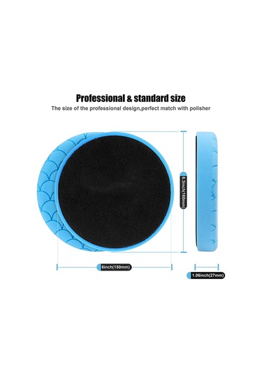 Lemestar 5'li Araba Cila Pedi Seti - 6,5 İnç Otomobil Ve Yatlar İçin Çizik Giderme & Parlatma