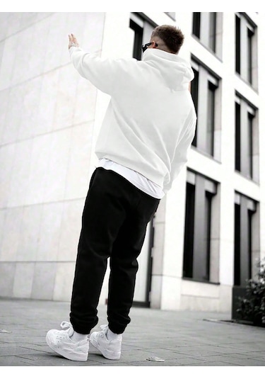 Erkek Fermuarlı Eşofman Takımı Beyaz