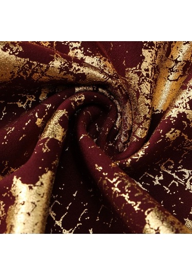 Fortunelane Kadınlar İçin Yüksek Bel Vücut Şekillendirici Yoga Taytları, Sudu Emici, Hızlı Kuruyan, Bronz Renkli Yılan Desenli, 9 Bordo