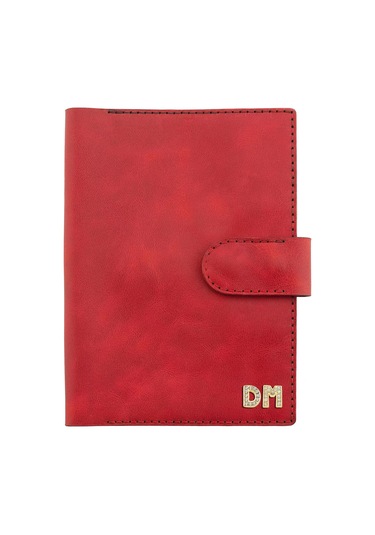 A5 Defter Ve Ajanda Kılıfı - %100 Rainbow Deri - Ko10001 - Kırmızı Kırmızı