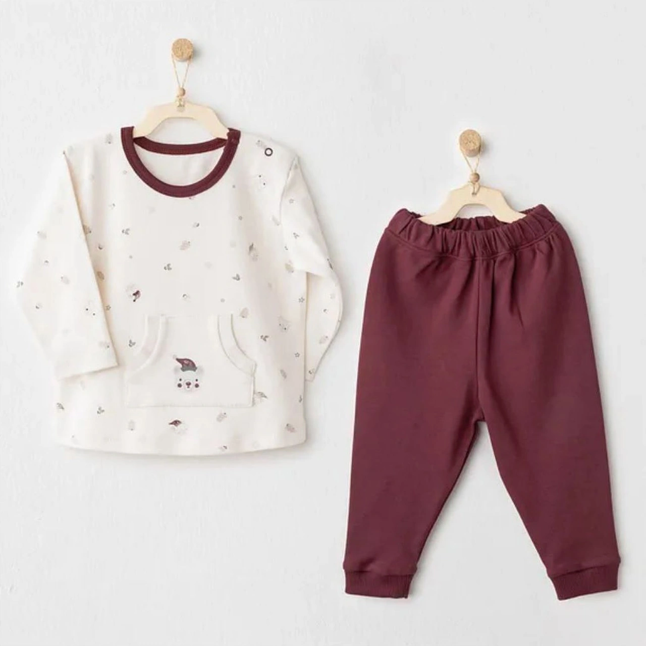 Andywawa 2'li Bebek Takım Ac26184 Bordo