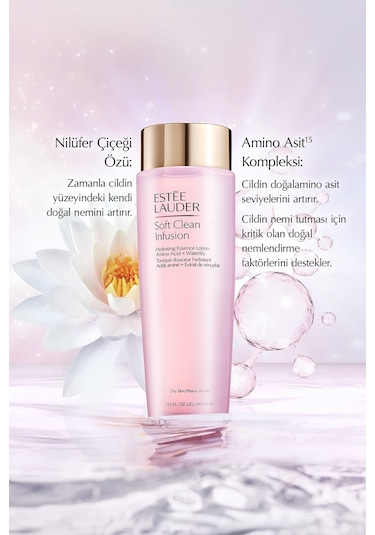 Estee Lauder Soft Clean Infusion Kuru Ciltler İçin Nemlendirici Bakım Losyonu 400 ML