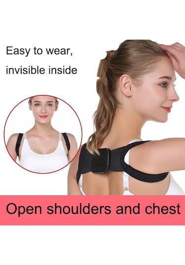 Sones 3 Adet Görünmez Nefes Alabilir Kambur Karşıtı Duruş Düzeltme Kemeri, Beden: S Gri