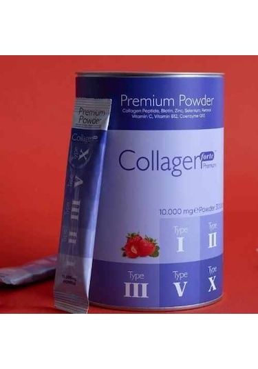 Collagen Forte Platinum Premium Powder Toz 5tip Kolajen 10.000 MG 30 Şase