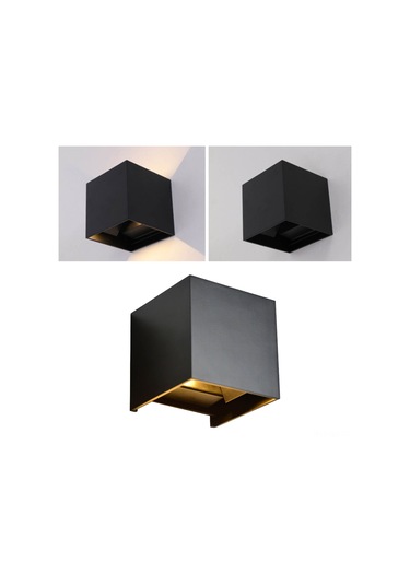 Wezone Siyah 6w Led Küp Duvar Lambası - Aydınlatma Açısı Ayarlanabilir, Isı Dağıtımı İyi, Modern Oturma Odası Yatak Odası Dekorasyonu Diğer