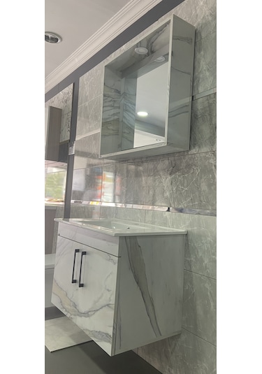 Decorus Banyo Dolabı 75 CM Calacatta Çok Renkli