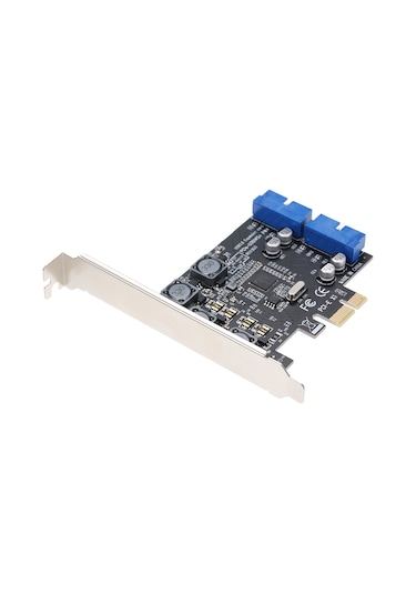 Yaozixa Masaüstü Bilgisayar İçin Pcı-e'den Usb3.0'a 4 Portlu Genişletme Kartı, Ön Panel 19/20pın Bağlantıları, Geri Besleme Gerektirmeyen Optik Sürücü Konumlu