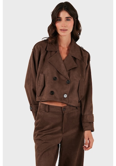 Via Dante Bayan Ceket 68620513suede Kahve Kahve