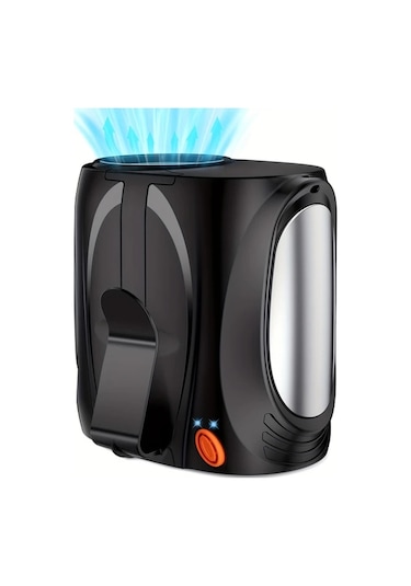 Xuweiwei Taşınabilir Bel Fanı Yeşil Metal Dekor 6 Hız 16000rpm Şarj Edilebilir 6000mah Nikel Pil Usb Şarj İç Dış Mekan Kullanımı